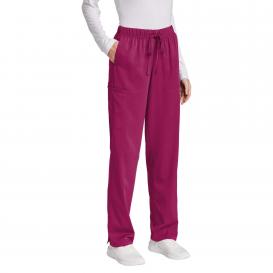 Wink WW4158 Women\'s Premiere Flex Cargo Pocket Scrub Pants - Wine