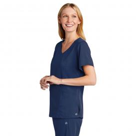 Wink WW4268 Women\'s Premiere Flex Mock Wrap Scrub Top - Navy