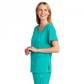 Wink WW4268 Women\'s Premiere Flex Mock Wrap Scrub Top - Teal