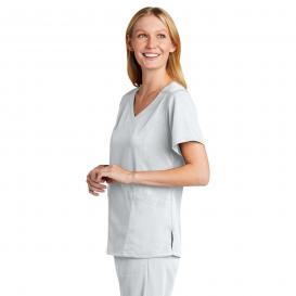 Wink WW4268 Women\'s Premiere Flex Mock Wrap Scrub Top - White