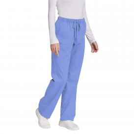 Wink WW4550P Women\'s Petite WorkFlex Cargo Pocket Scrub Pants - Ceil Blue