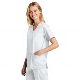 Wink WW4560 Women\'s WorkFlex V-Neck Scrub Top - White
