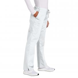 Wink WW4750P Women\'s Petite WorkFlex Flare Leg Cargo Pocket Scrub Pants - White