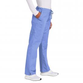 Wink WW4750T Women\'s Tall WorkFlex Flare Leg Cargo Pocket Scrub Pants - Ceil Blue