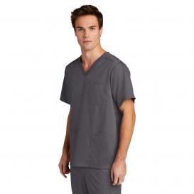 Wink WW5068 Men\'s Premiere Flex V-Neck Scrub Top - Pewter