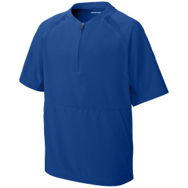 Sport-Tek YJST489 Youth Repeat 1/2-Zip Short Sleeve Jacket - True Royal
