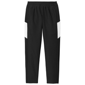 Sport-Tek YPST800 Youth Travel Pants - Black/White