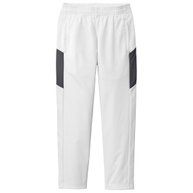 Sport-Tek YPST800 Youth Travel Pants - White/Iron Grey