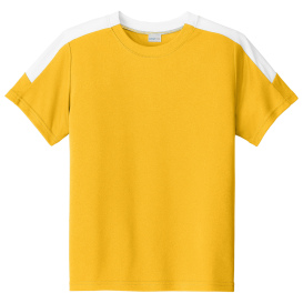 Sport-Tek YST100 Competitor United Crew - Gold/White