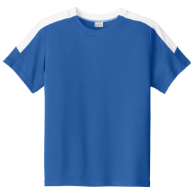 Sport-Tek YST100 Competitor United Crew - True Royal/White