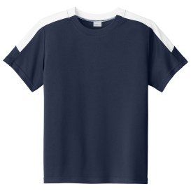 Sport-Tek YST100 Competitor United Crew - True Navy/White