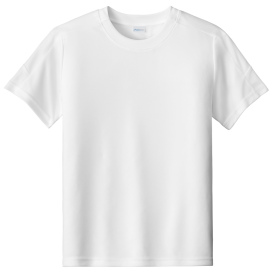 Sport-Tek YST100 Competitor United Crew - White/White