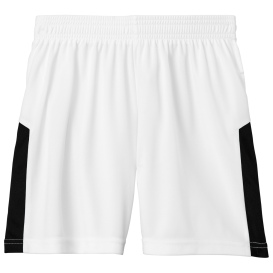 Sport-Tek YST103 Youth Competitor United 5" Shorts - White/Black