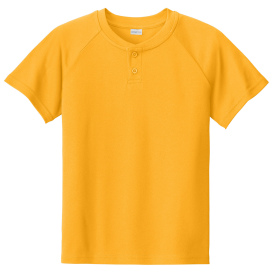 Sport-Tek YST359 PosiCharge Competitor 2-Button Henley - Gold