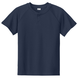 Sport-Tek YST359 PosiCharge Competitor 2-Button Henley - True Navy