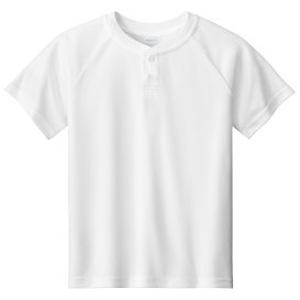 Sport-Tek YST359 PosiCharge Competitor 2-Button Henley - White