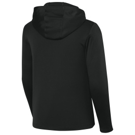 Sport-Tek YST420LSH Youth Posi-UV Pro Long Sleeve Hoodie - Black