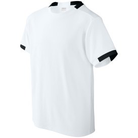 Sport-Tek YST440 Youth Club Short Sleeve Crew - White/Black