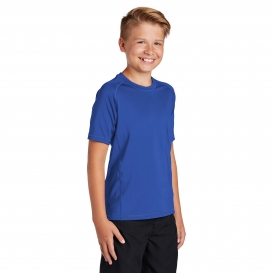 Sport-Tek YST470 Youth Rashguard Tee - True Royal
