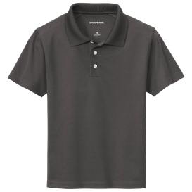 Sport-Tek YST740 Youth UV Micropique Polo - Graphite