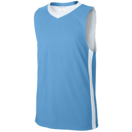 Sport-Tek YST900 Youth Rival Basketball Rev Jersey - Carolina Blue/White