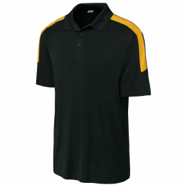 Sport-Tek ST104 Competitor United Polo - Black/Gold