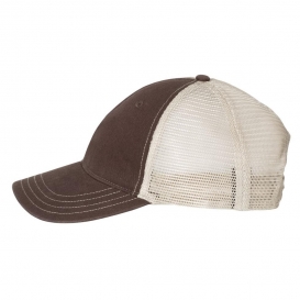 Richardson 111 Garment-Washed Trucker Cap - Brown/Khaki
