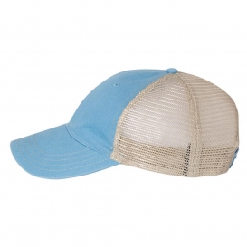 Richardson 111 Garment-Washed Trucker Cap - Columbia Blue/Khaki