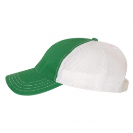 Richardson 111 Garment-Washed Trucker Cap - Kelly/White
