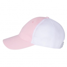 Richardson 111 Garment-Washed Trucker Cap - Pink/White