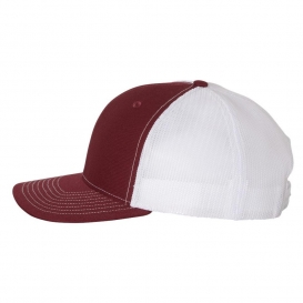 Richardson 112 Snapback Trucker Cap - Cardinal/White