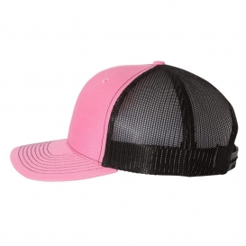 Richardson 112 Snapback Trucker Cap - Hot Pink/Black