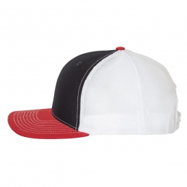 Richardson 112 Snapback Trucker Cap - Navy/White/Red