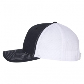 Richardson 112FP Snapback Trucker Cap - Navy/White
