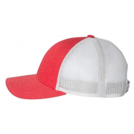 Richardson 115 Low Pro Trucker Cap - Heather Red/Silver