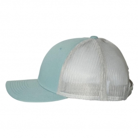 Richardson 115 Low Pro Trucker Cap - Smoke Blue/Aluminum