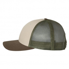 Richardson 115 Low Pro Trucker Cap - Tan/Loden/Brown