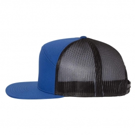 Richardson 168 Seven-Panel Trucker Cap - Royal/Black