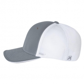 Richardson 172 Fitted Pulse Sportmesh Cap with R-Flex - Charcoal/White Split