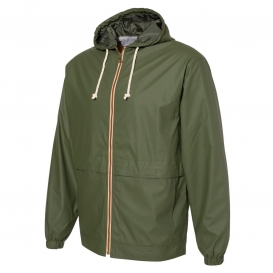 Weatherproof 193910 Vintage Hooded Rain Jacket - Bronze Green