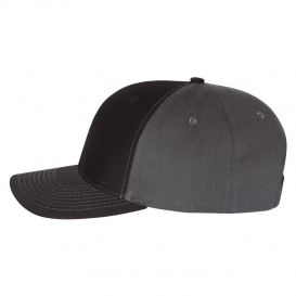 Richardson 312 Twill Back Trucker Cap - Black/Charcoal