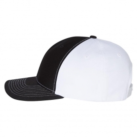Richardson 312 Twill Back Trucker Cap - Black/White