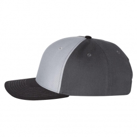 Richardson 312 Twill Back Trucker Cap - Grey/Charcoal/Black