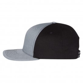 Richardson 312 Twill Back Trucker Cap - Heather Grey/Black