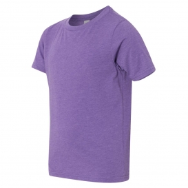 Next Level 3312 Youth CVC Short Sleeve Crew - Purple Rush
