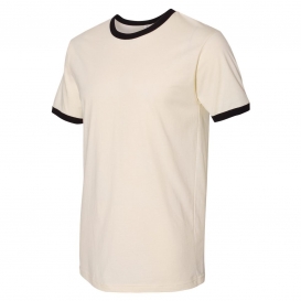Next Level 3604 Unisex Fine Jersey Ringer - Natural/Black