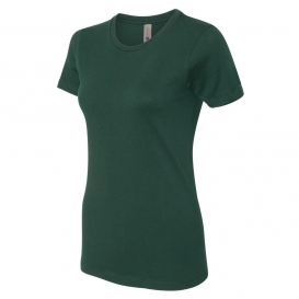 Next Level 3900 Women\'s Cotton Short Sleeve Boyfriend Crew - Forest Green