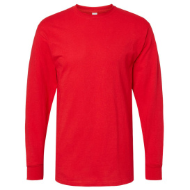 M&O 4820 Gold Soft Touch Long Sleeve T-Shirt - Deep Red
