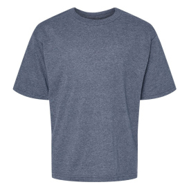 M&O 4850 Youth Gold Soft Touch T-Shirt - Heather Navy