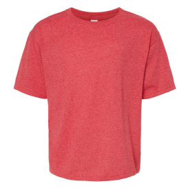 M&O 4850 Youth Gold Soft Touch T-Shirt - Heather Red